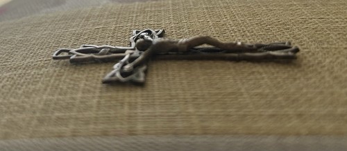 Antique style crucifix metal - antique,