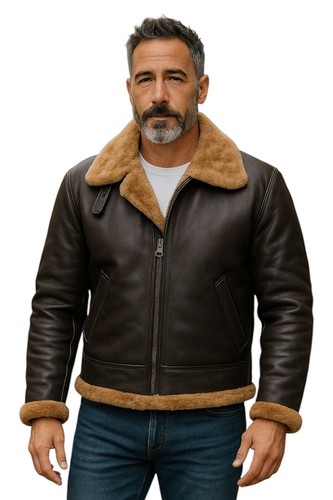 Men aviator brown real - b3,