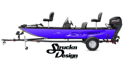 Purple northern pike bait boat - purple,