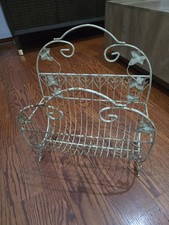 Vtg Shabby White Metal