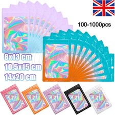 Resealable Mylar Bags Zip Lock Bags Clear Window Bags Smell Proof Bags Food Save