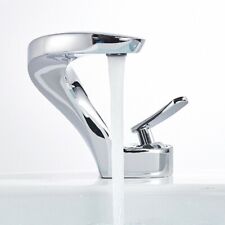 Bathroom Basin Sink Mixer Tap Chrome Waterfall Single Lever Handle Faucet Modern