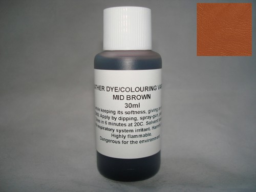 Leather dye colourant - leather, in