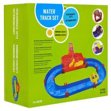Water Track Set 21 Piece Outdoor Play Boat Sailor Harbour Loading Crane Toy 86cm