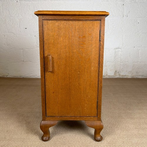 Vintage oak bedside cabinet - oak,