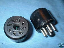 BULGIN OCTAL PLUGS / SOCKET, PAIR,  FOR LEAK /  RADFORD VALVE AMPLIFIER.