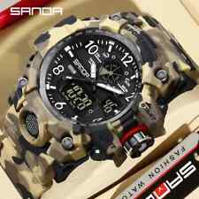 Men's Sports Military Watch Camouflage LED Digital Outdoor Waterproof Luminous