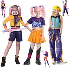 Kids Girls KPop Demon Hunters Cosplay Rumi Mira Zoey Costume Fancy Dress Outfit