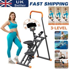 Vertical Climber Stair Stepper Machine with LCD Monitor For Home Gym Exercise