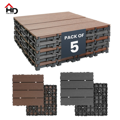 Decking tiles interlocking - decking, x5