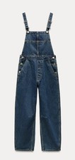 Zara Blue Denim Dungarees Jumpsuit Size XL 8197/284 RRP £49.99 NEW