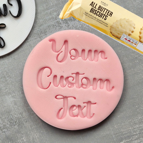 Cupcake stamp custom text - stamp, "custom