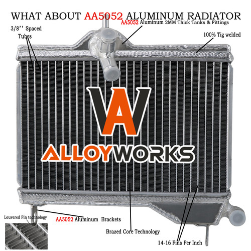 42mm radiator aluminium fit - 42mm,