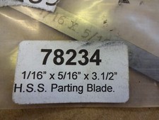Myford supplied parting tool 1/16" x 5/16" x 3 1/2" 78234