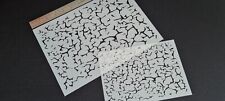 Cracked Paint FX Texture Stencil Nature Pattern Airbrush Freehand Flaking Craft
