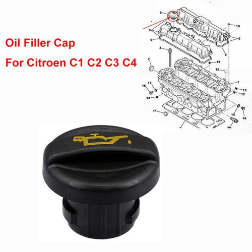 Engine oil filler cap - oil, cover