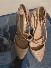 Kurt Geiger Carvela Women's Court Shoes Size EU 40 UK 6 Gold High Heels Party