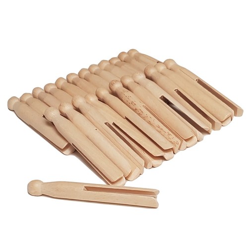 Traditional wooden dolly pegs - wooden,