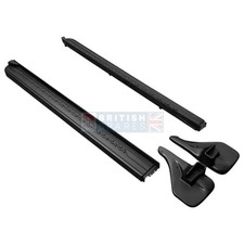 HEAVY DUTY STEEL BLACK SIDE STEPS & MUDFLAPS FOR LAND ROVER DISCOVERY 2 TD5