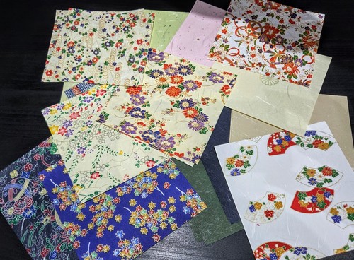 Assorted origami washi papers