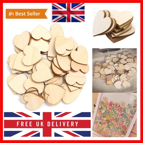 Wooden hearts 5cm x100 - hearts,