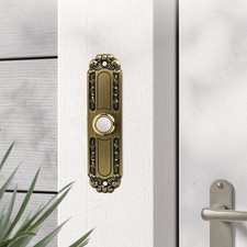 Waterproof Metal Door Bell Button with Antique Bronze LED Light 5 1 Inch
