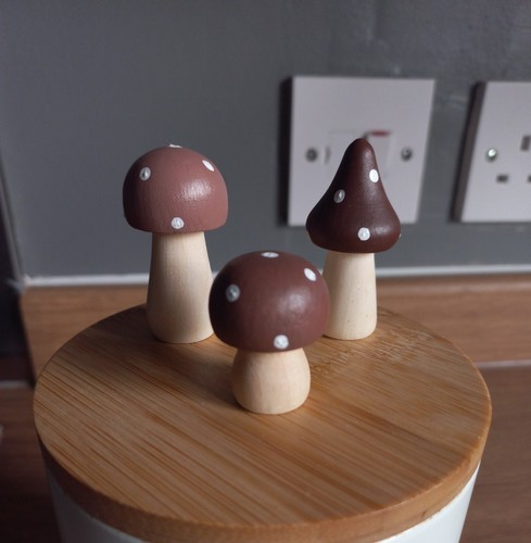 Wooden toadstools mushrooms - wooden,