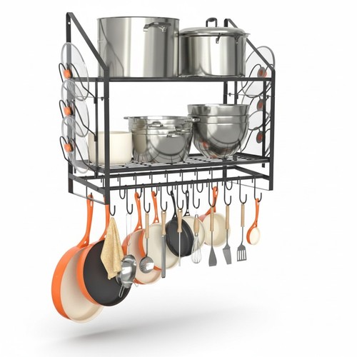 Kitchen pot rack tier heavy - kitchen,