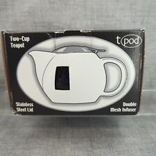 Cardew 2007 Stainless Steel Lid Black Ceramic T Pod Teapot Mesh Infuser Boxed