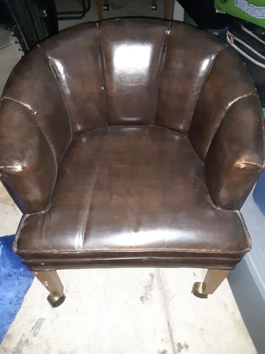 Dark brown leather - dark, back