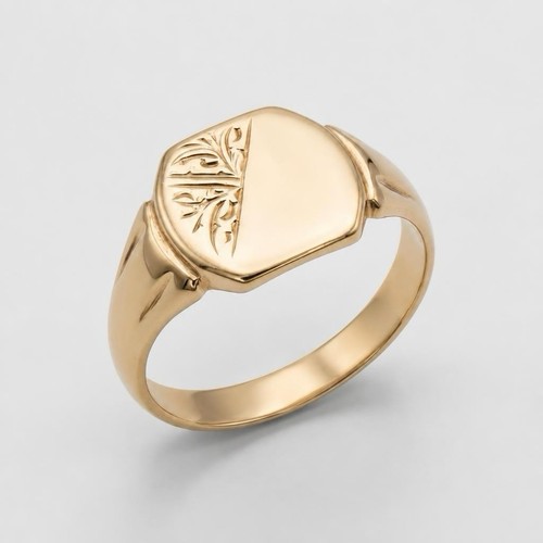 9ct yellow gold engraved - 9k,