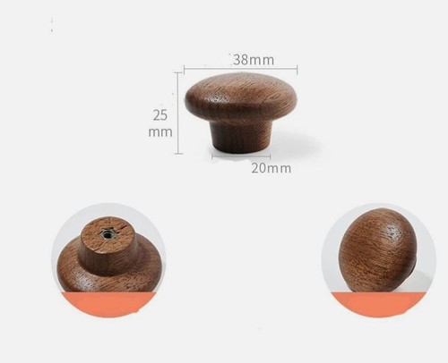 Walnut wood cabinet - cabinet, handles