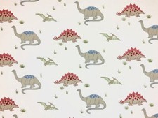 Laura Ashley Dinosaur Cotton Fabric Nursery Curtains Upholstery Material Per M