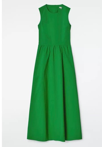 Cos green open - -back, dress