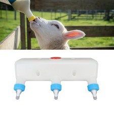 Lamb Feeder With 3 Nipples 3L Plastic Silicone Livestock Teat Milk Feeding T NEW