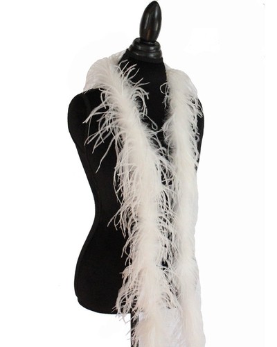 Ivory cream 1ply ostrich - /,