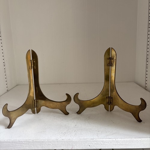 Vintage solid brass easels - easels, 2