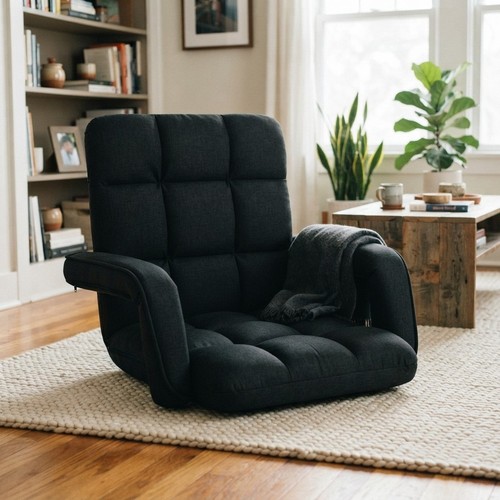 Black floor sofa bed - black,