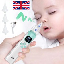 Baby Nasal Aspirator Electric Safe Hygienic Nose Cleaner Infant Rechargeable UK