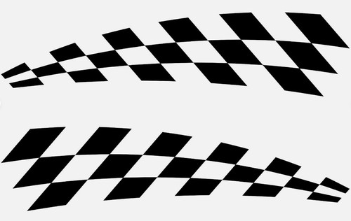 30cm chequered flag vinyl - 30cm,