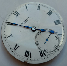 Antique J.W.BENSON Half Hunter 42mm Pocket Watch Movement 4repairs c1920