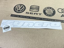 VW Syncro Lettering Black Decal Sticker T4 Transporter Golf Tailgate Bonnet OEM