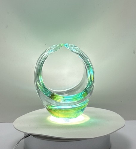 Mdina glass basket sea - glass,
