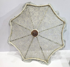 Doll Stroller Pram Wood Metal OLD Umbrella From Shade Hangs