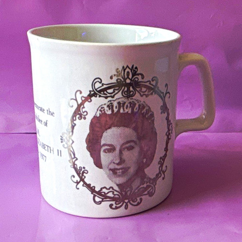 White ceramic coffee mug queen - ceramic,