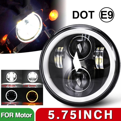 Black led motorcycle - 5.75",