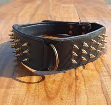 Dog Collar Spike Studded Real