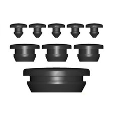 2.5-60.6mm Snap-On Hole Plug Bung Black Silicone Rubber Blanking End Cap Stopper