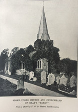 c1910 Print | Stoke Poges Church – Gray’s Elegy | Antique British Heritage Art