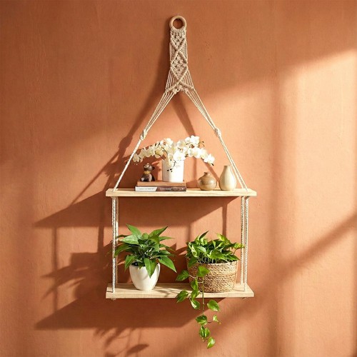 Tier macrame hanging - 2, shelf